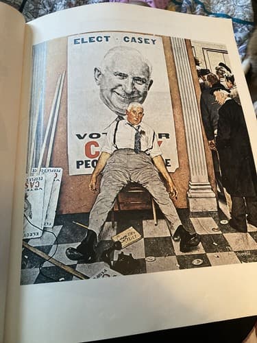 1977 “50 Norman Rockwell Favorites” Poster size suitable for framing - Thumbnail 3