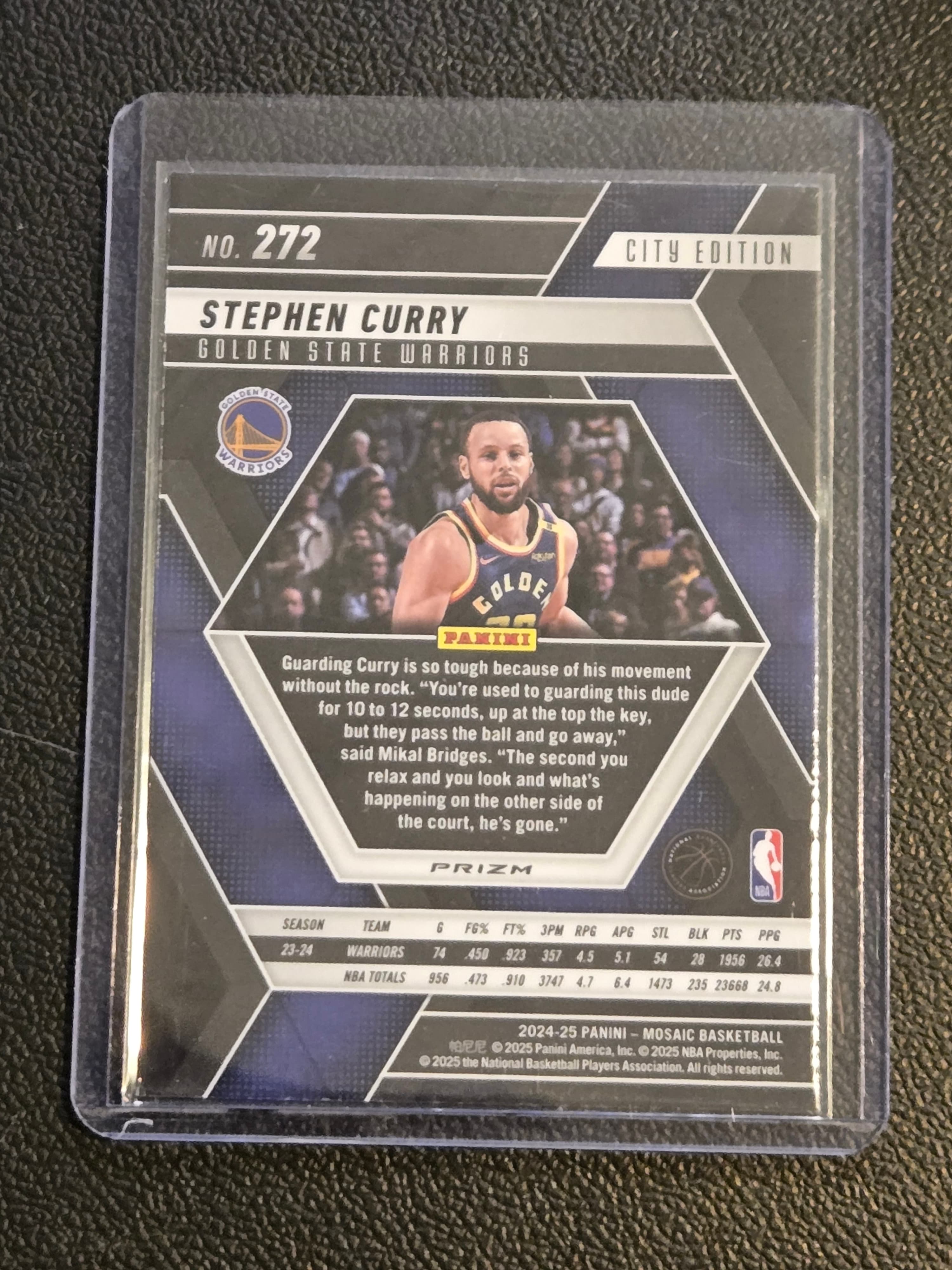 2024-25 Panini Mosaic #272 Stephen Curry Silver - Thumbnail 2