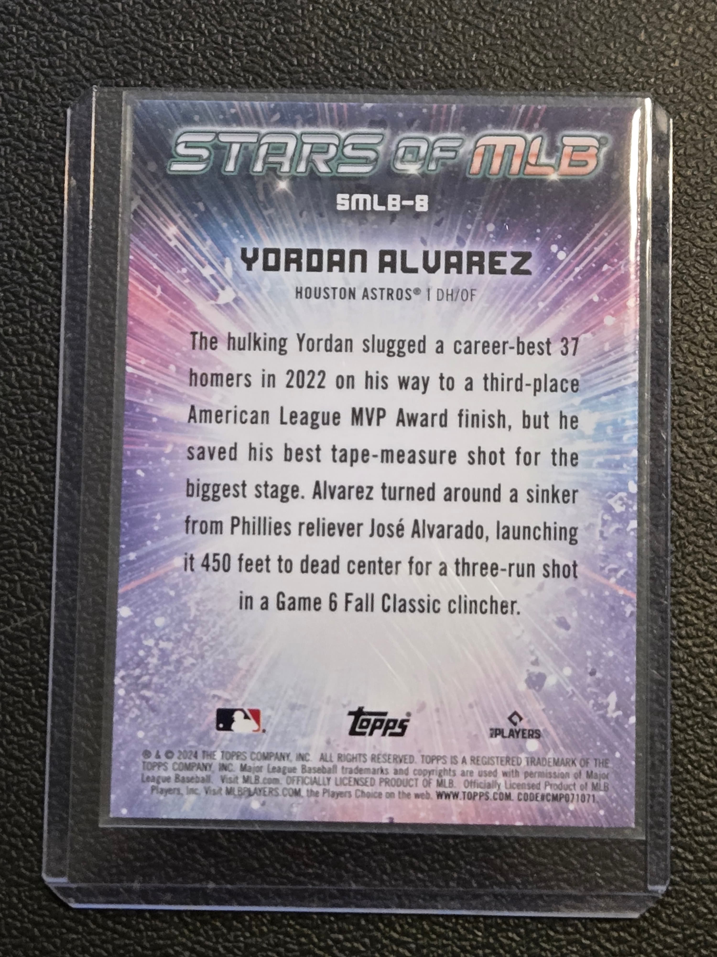 2024 Topps #SMLB-8 Yordan Alvarez Stars of MLB - Thumbnail 2
