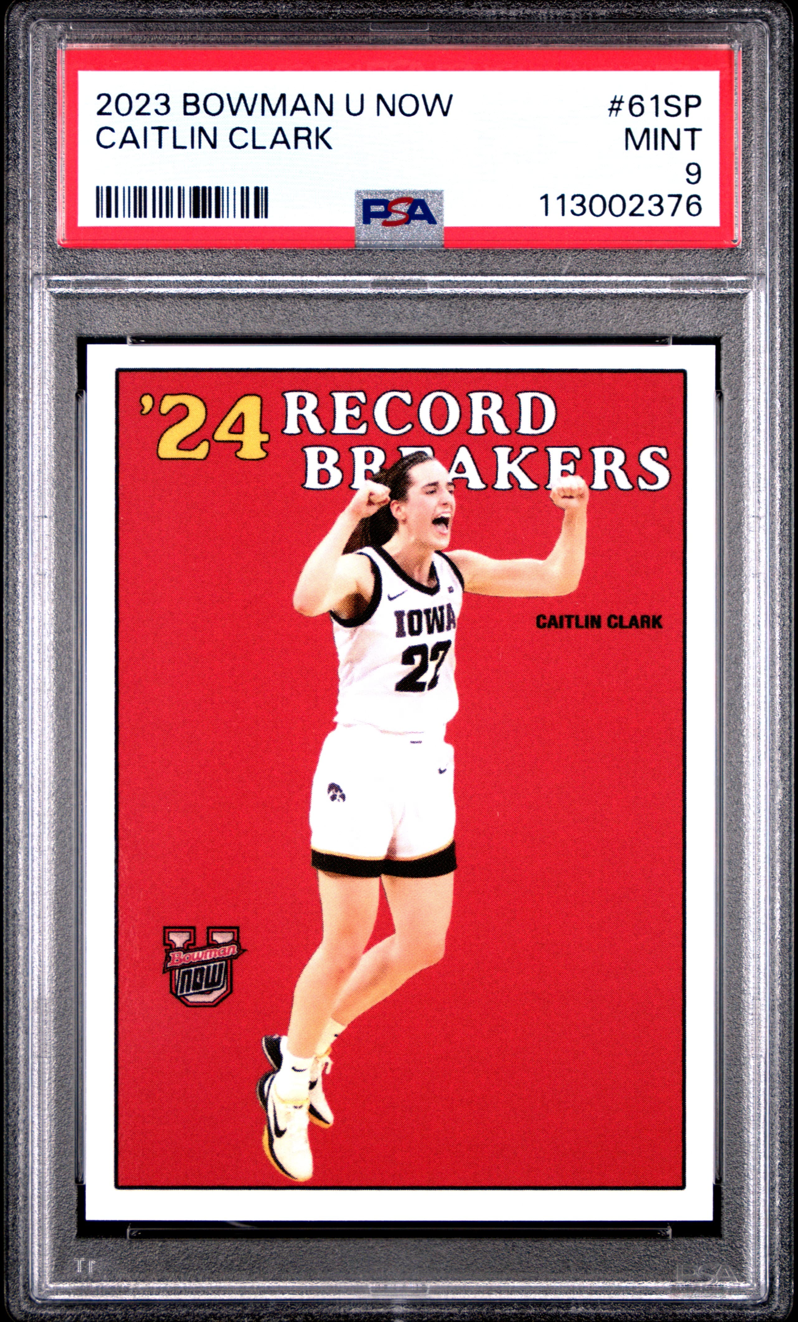 2023 Bowman U Now #61SP Caitlin Clark PSA 9 - Image 1
