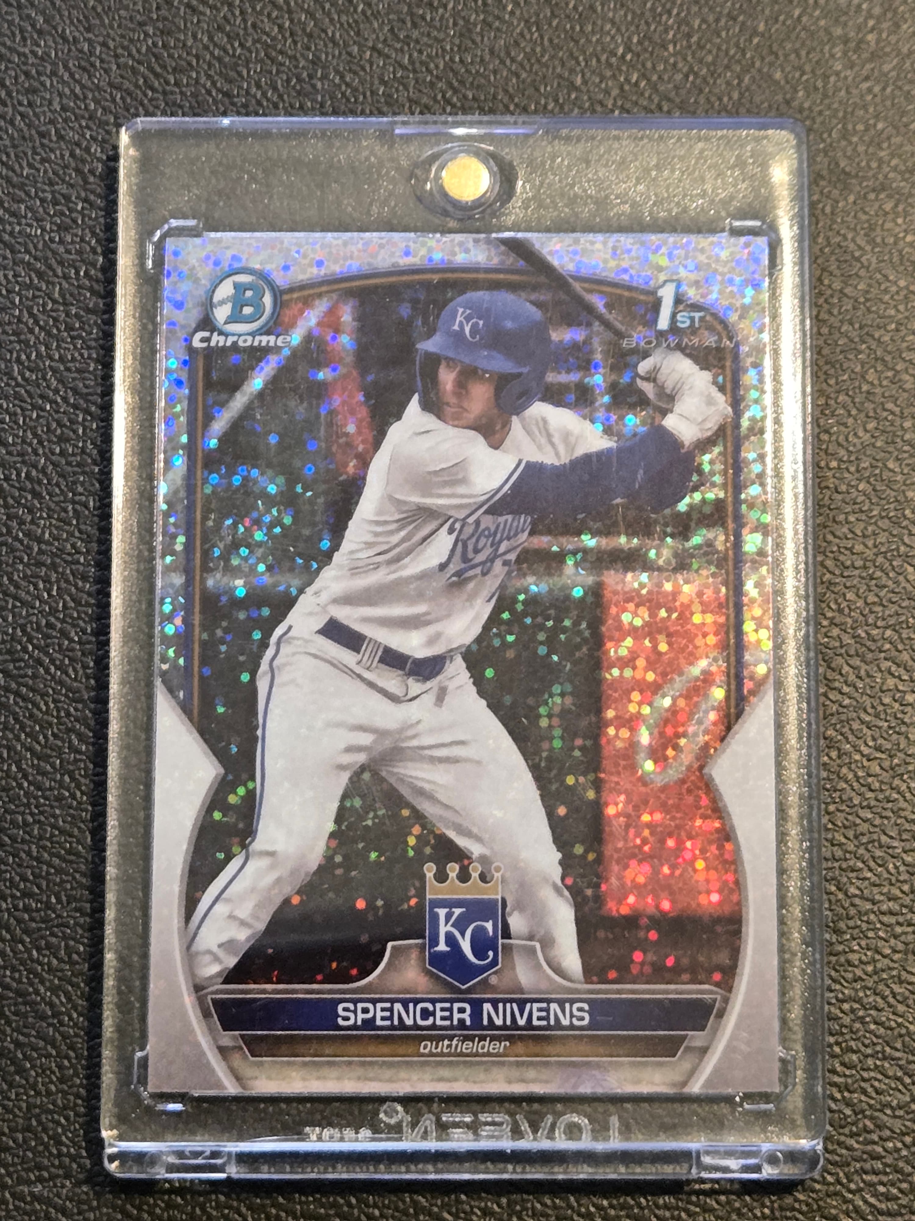 2023 Bowman Draft #BDC-93 Spencer Nivens Chrome Sparkle Refractor - Image 1