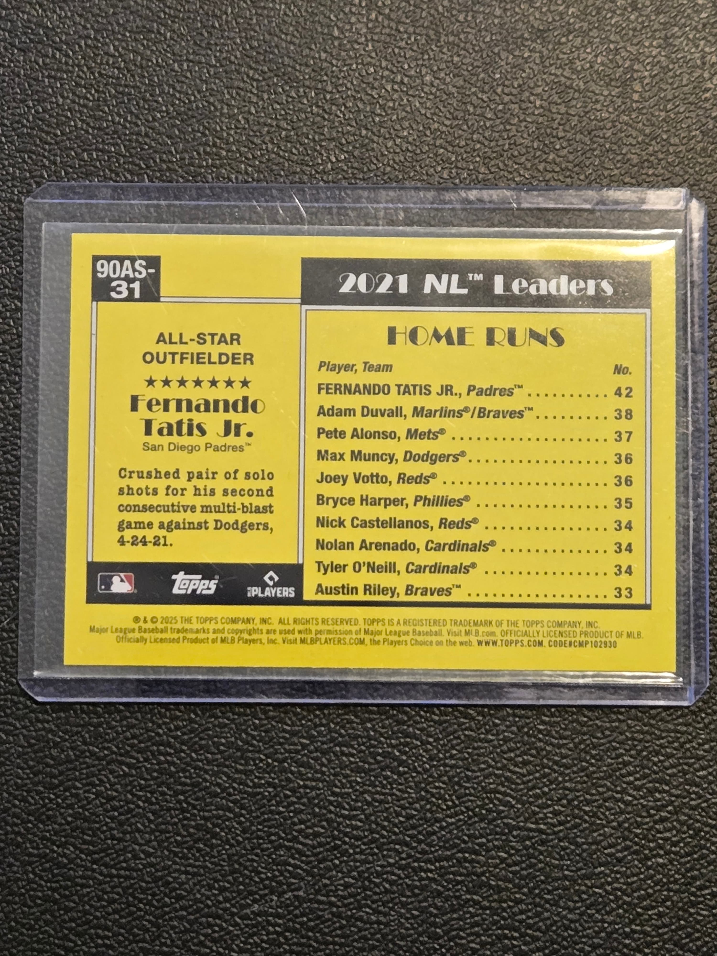 2025 Topps Fernando Tatis Jr. 1990 Topps Baseball 35th Anniversary All-Stars - Thumbnail 2