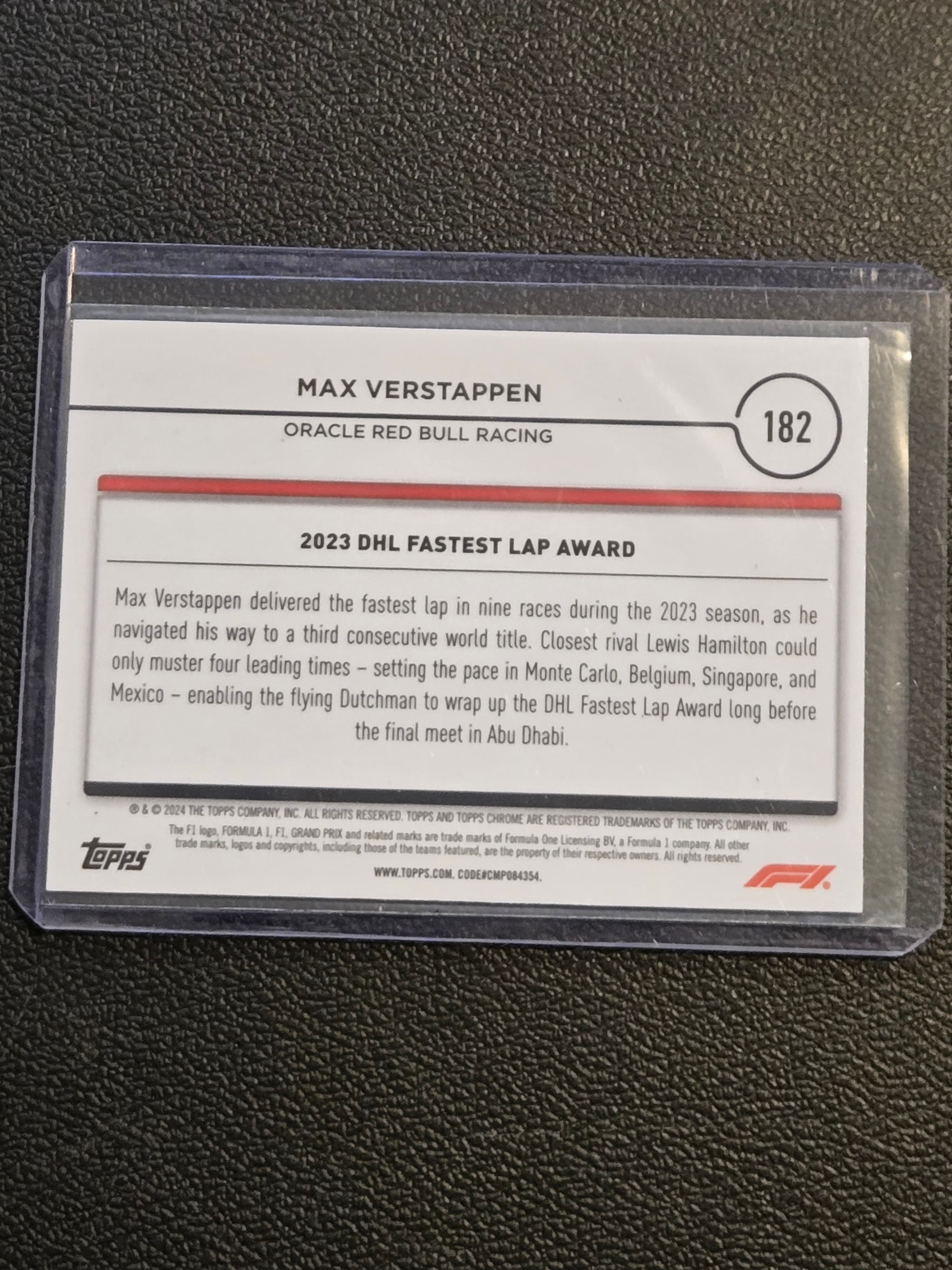 2024 Topps Chrome Formula 1 #182 Max Verstappen - Thumbnail 2