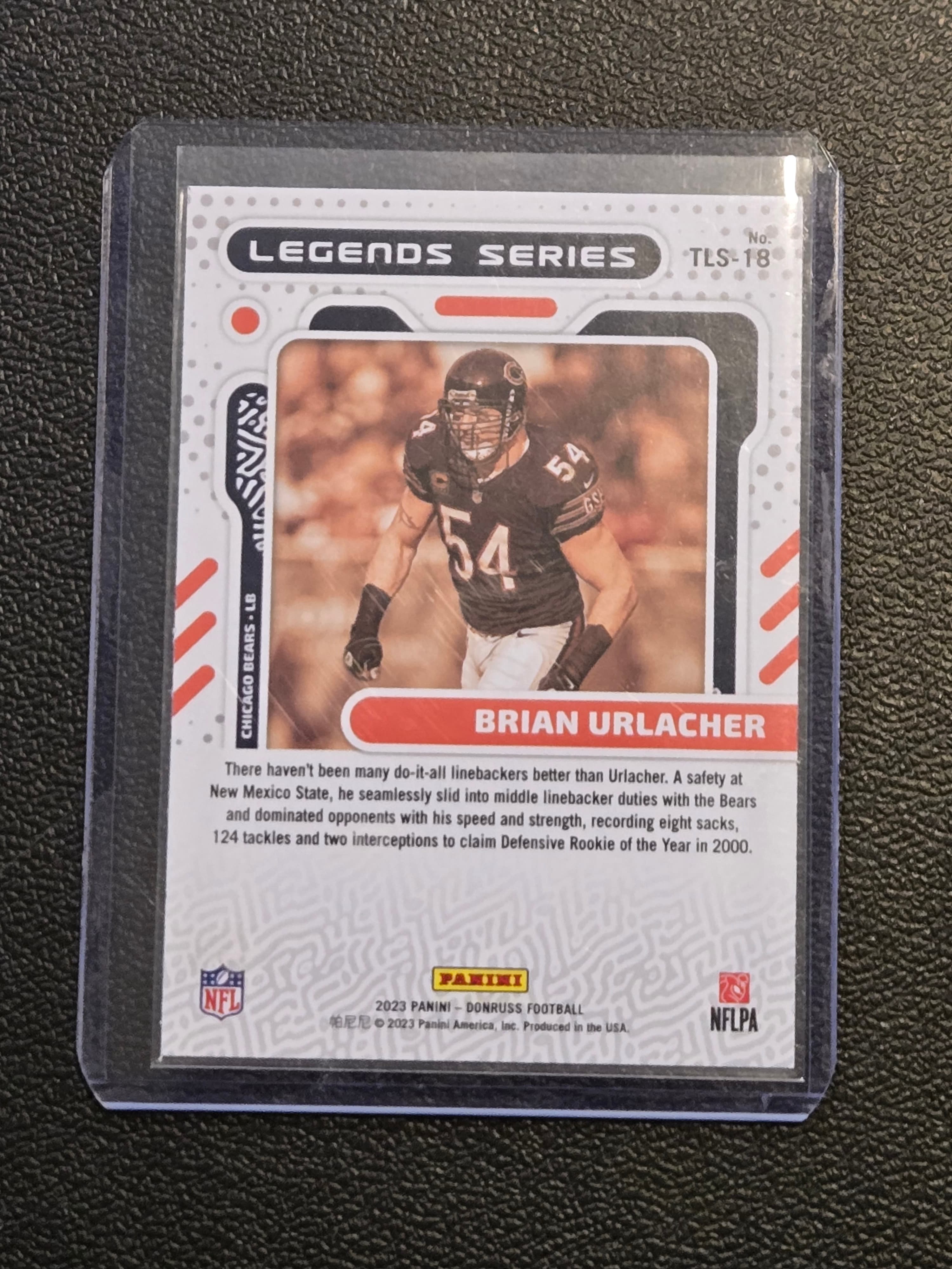 2023 Donruss #TLS-18 Brian Urlacher The Legends Series - Thumbnail 2
