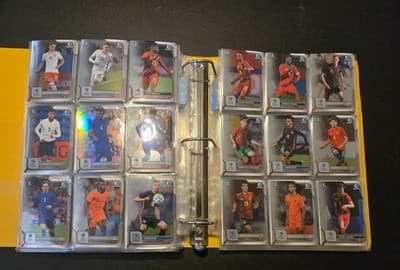 Bowman 1st Chrome Soccer Cards Lot 300+ Style Binder Double Sided Pages - Thumbnail 8