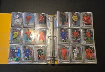 Bowman 1st Chrome Soccer Cards Lot 300+ Style Binder Double Sided Pages - Thumbnail 12