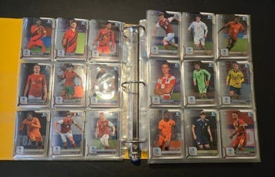 Bowman 1st Chrome Soccer Cards Lot 300+ Style Binder Double Sided Pages - Thumbnail 14