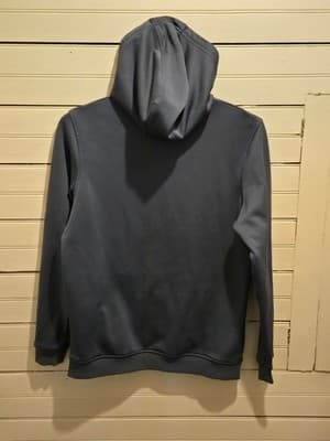 Under Armour Hoodie Mens M Gray ColdGear Fleece Lined Pullover Kangaroo Logo - Thumbnail 3