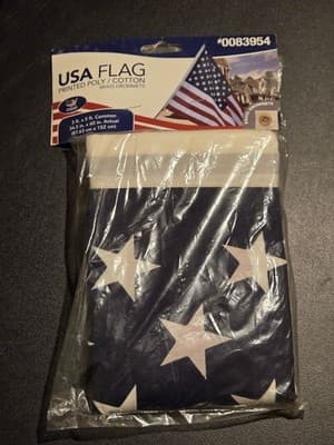 USA Flag 3x5 Printed PolyCotton Brass Grommets Stars Stripes Patriotic Outdoor - Image 1