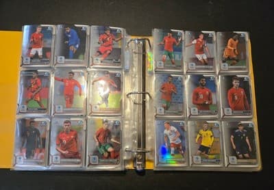 Bowman 1st Chrome Soccer Cards Lot 300+ Style Binder Double Sided Pages - Thumbnail 11