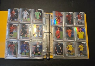 Bowman 1st Chrome Soccer Cards Lot 300+ Style Binder Double Sided Pages - Thumbnail 9