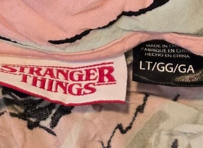 Stranger Things Shirt Mens L Short Sleeve Button Up Abstract Pastel Camp Collar - Thumbnail 2