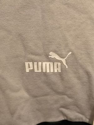 Puma Hoodie Mens XXL Gray Black Colorblock Pullover Logo Sleeve Kangaroo Pocket - Thumbnail 3