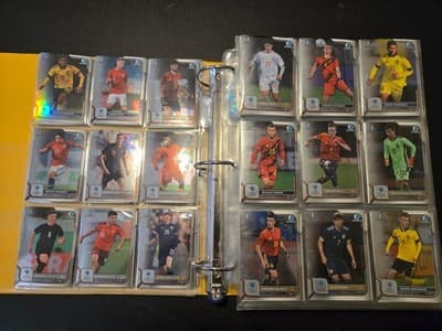 Bowman 1st Chrome Soccer Cards Lot 300+ Style Binder Double Sided Pages - Thumbnail 17