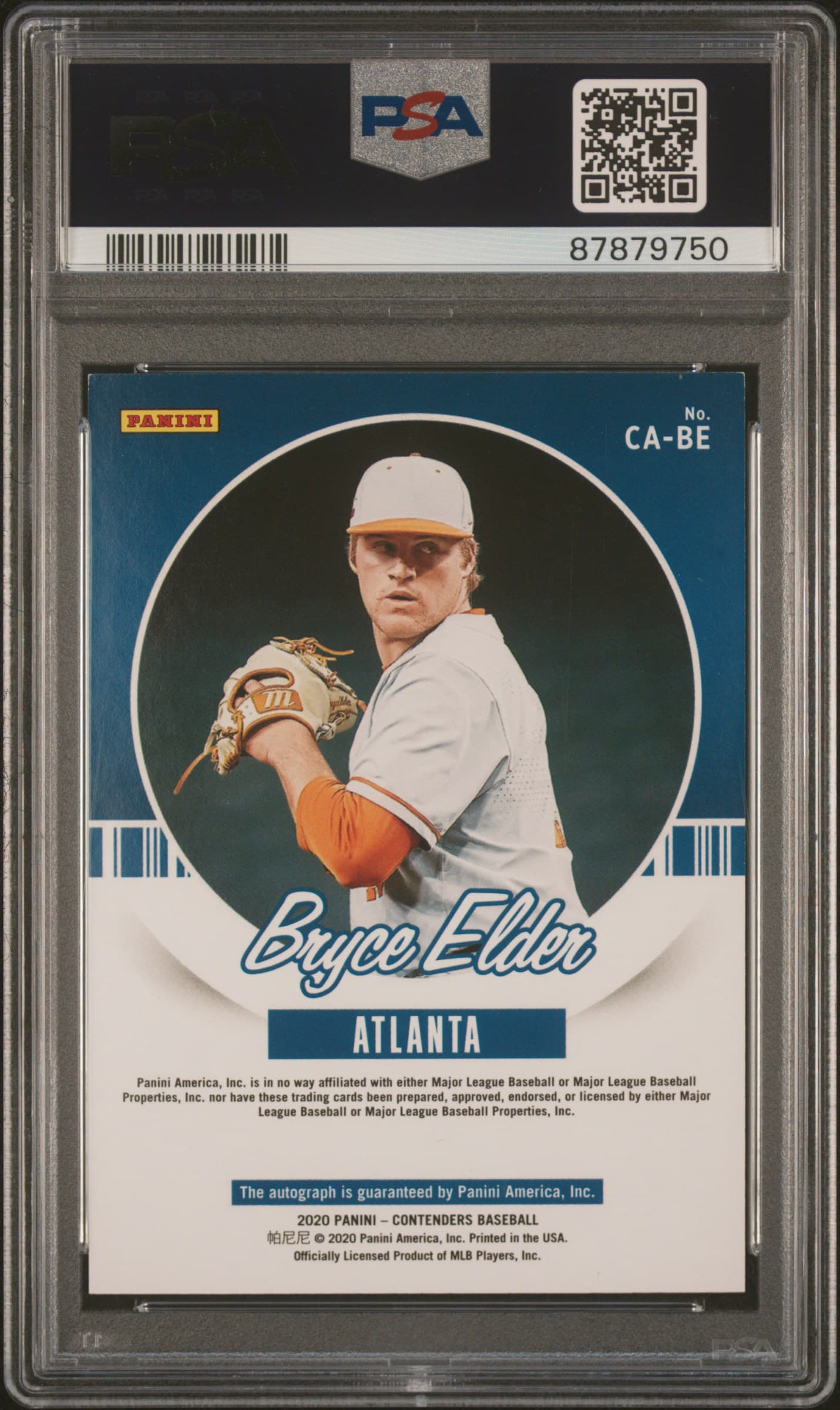 2020 Panini Contenders Autographs Bryce Elder Contenders Autographs PSA 8 - Thumbnail 2