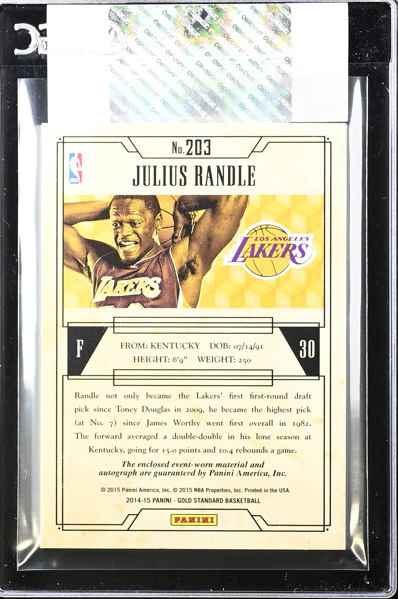 2014-15 Panini Gold Standard #203 Julius Randle CGC Authentic #/199 - Thumbnail 2
