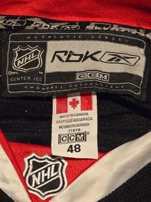 Reebok CCM Hockey Jersey Mens 48 Chicago Blackhawks Crawford 50 Black Authentic - Thumbnail 2