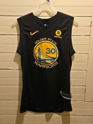 Nike NBA Jersey Mens XL Stephen Curry 30 Golden State Warriors Black Authentic - Thumbnail 3