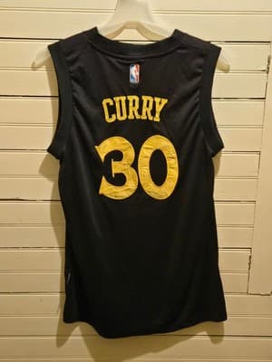 Nike NBA Jersey Mens XL Stephen Curry 30 Golden State Warriors Black Authentic - Image 1