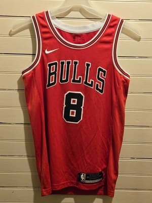 Nike Chicago Bulls Jersey Mens 40 Lavine 8 Swingman Red NBA DriFit Engineered - Thumbnail 3