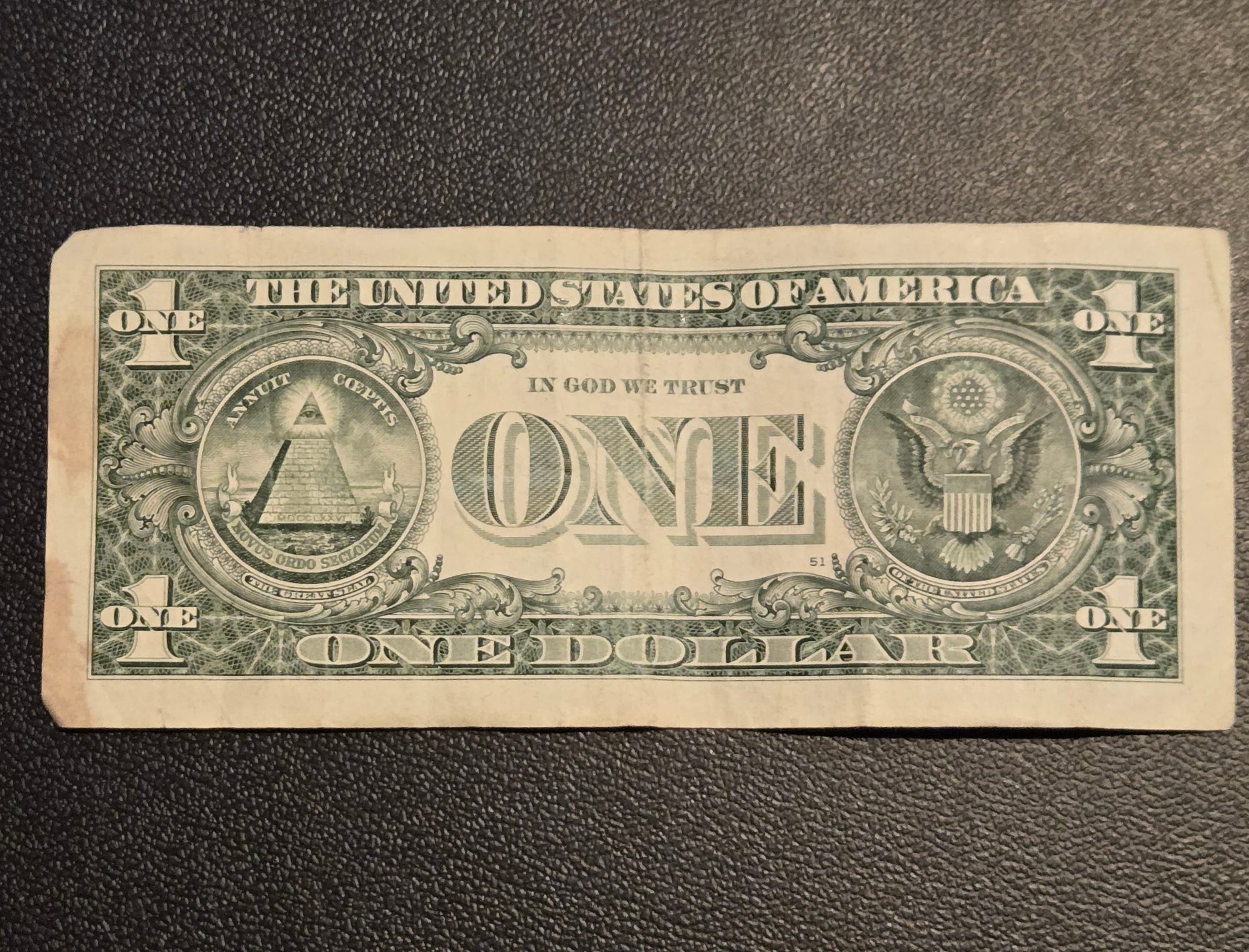 2017 $1 One Dollar Bill Federal Reserve Note Richmond E - Circulated - Thumbnail 2