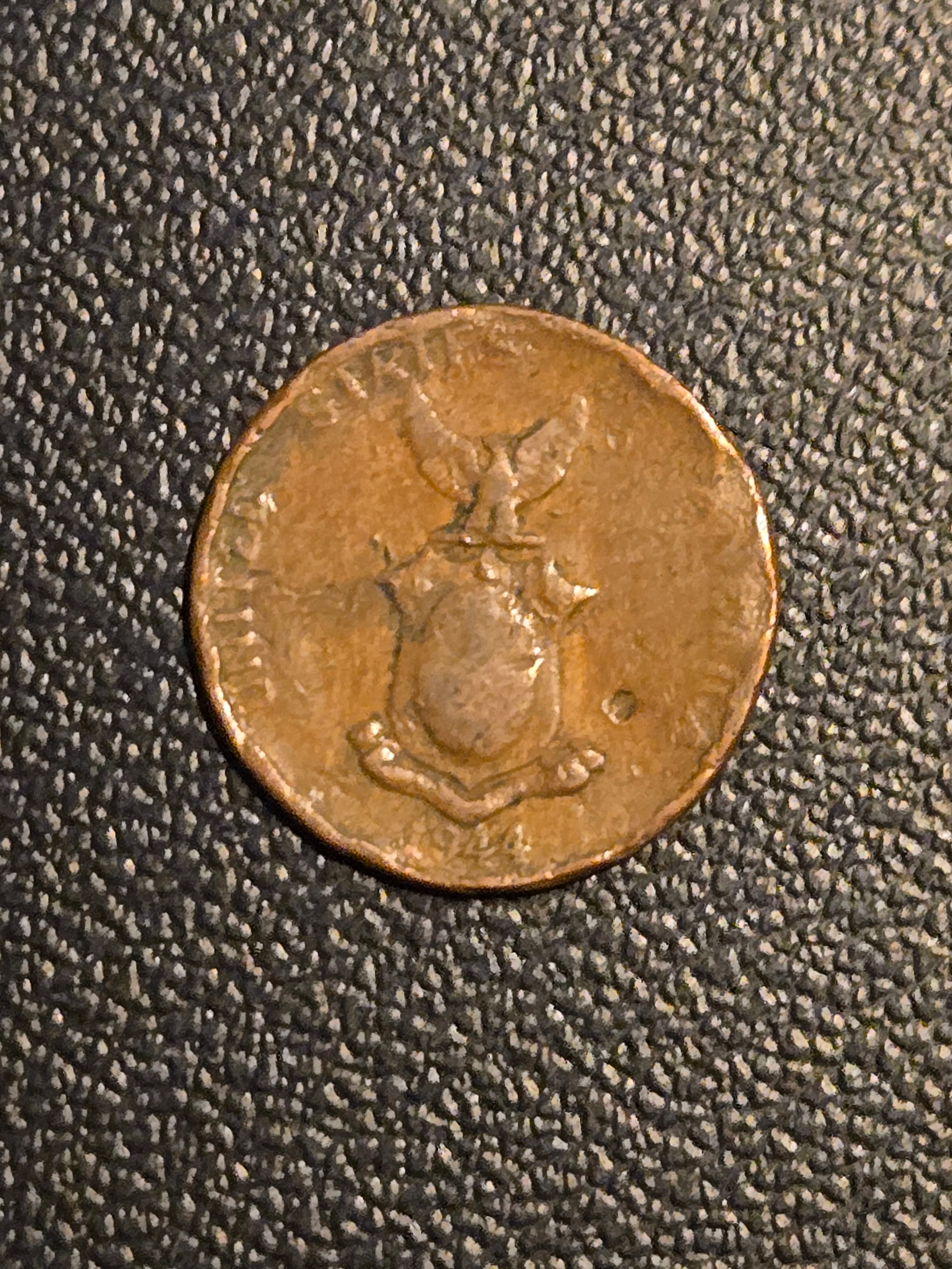 1869 Uruguay 4 Centesimos - Large Copper Coin - Sun of May - Poor Condition - Image 1