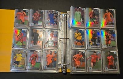 Bowman 1st Chrome Soccer Cards Lot 300+ Style Binder Double Sided Pages - Thumbnail 16