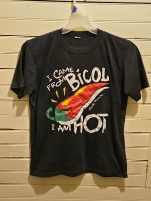 I Came From Bicol Graphic T-Shirt Mens Black Short Sleeve Chili Pepper Tee - Image 1