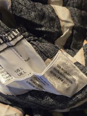 Urban Outfitters Shirt Mens L Navy White Vertical Stripe Short Sleeve Rayon - Thumbnail 3