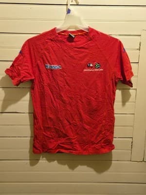 Kappa T-Shirt Mens M 2010 World Cup South Africa Red Short Sleeve Logo Patch - Image 1