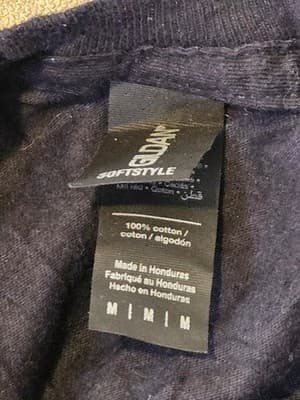 Gildan DONNY T-Shirt Mens M Softstyle 100% Cotton Navy Short Sleeve Crew Neck - Thumbnail 2