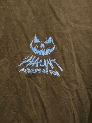 Worlds of Fun Haunt T-Shirt Mens XXL Rotten to the Core Pumpkin Skull Graphic - Thumbnail 4