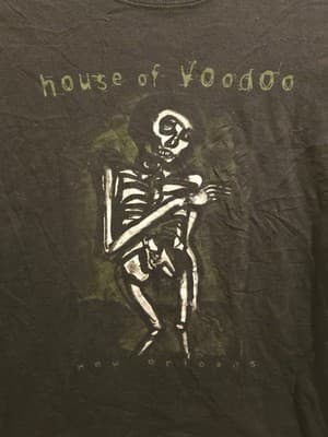 House of Voodoo T-Shirt Mens XL Black Skeleton NOLA Short Sleeve Graphic Tee - Thumbnail 3