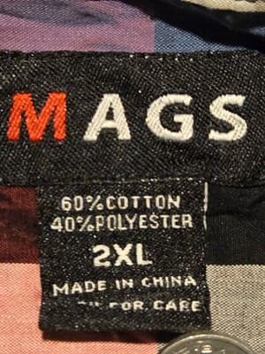 MAGS Shirt Mens 2XL Short Sleeve Plaid Button Up Casual Red Blue Black Top - Thumbnail 2