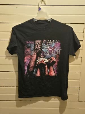 Backspot Graphic T-Shirt Black Cheerleading Lifeguard Backspot Slogan Tee - Image 1