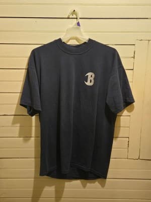 Buchanans Auto Detailing Shirt Mens Navy Short Sleeve Chest Logo Back Print - Image 1