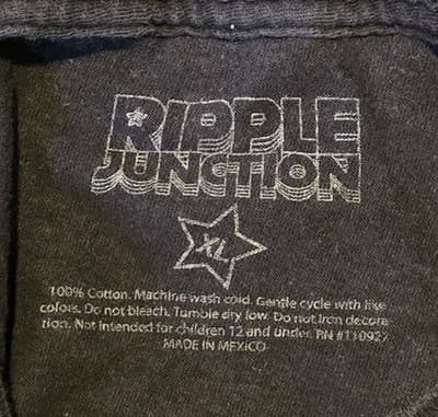 Ripple Junction T-Shirt Mens XL Black Tie Dye Triangle Graphic Short Sleeve Tee - Thumbnail 2