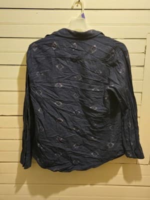 Urban Pipeline Shirt Mens M Long Sleeve Ultimate Flannel Button Up Navy Casual - Thumbnail 3