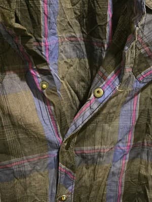 AMPLIFY Button Up Shirt Mens XXL Long Sleeve Snap Front Purple Blue Black Casual - Thumbnail 3