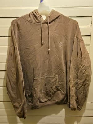 UPS Hoodie Mens XL Pullover Embroidered Logo Brown 100% Cotton Heavyweight - Image 1