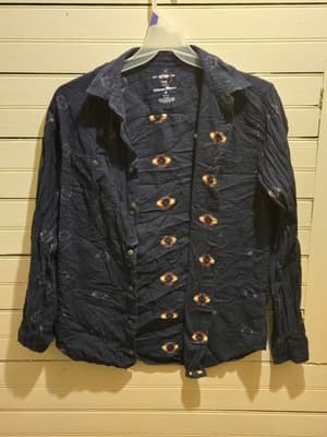 Urban Pipeline Shirt Mens M Long Sleeve Ultimate Flannel Button Up Navy Casual - Image 1