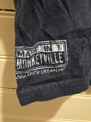 Keith Urban T-Shirt Mens Be Here Tour 2005 Calendar Graphic Navy Tee Concert - Thumbnail 3