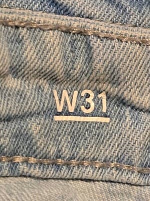 Denim Shorts Womens W31 Light Wash High Rise Distressed Crochet Lace Trim Boho - Thumbnail 2