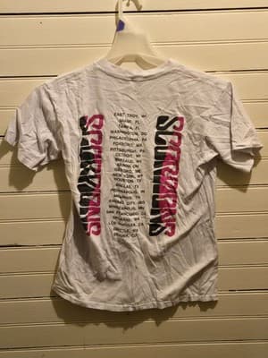 Scorpions T-Shirt Mens M Savage Amusement Tour Graphic White Vintage Band Tee - Thumbnail 3