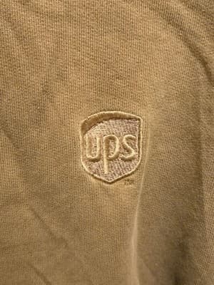 UPS Hoodie Mens XL Pullover Embroidered Logo Brown 100% Cotton Heavyweight - Thumbnail 3