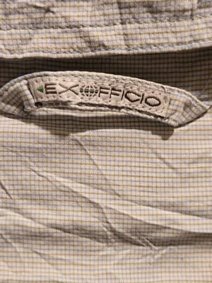 ExOfficio Shirt Mens XXL Marine Check Light Blue Long Sleeve InsectShield Nylon - Thumbnail 3