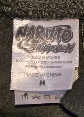 Naruto Shippuden Jacket Mens M Anime Cosplay Zip Front Patch Emblem Green Style - Thumbnail 2