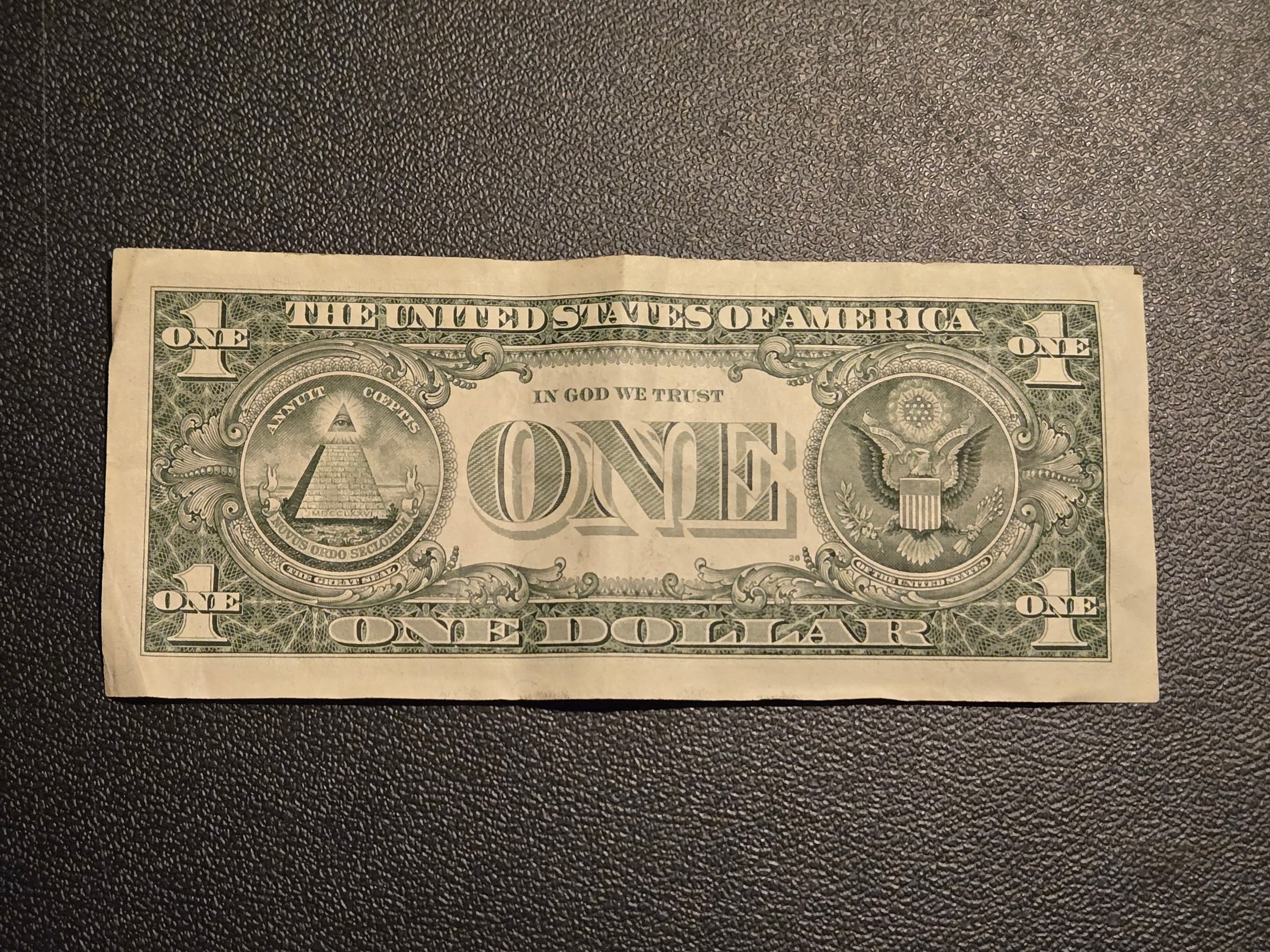 2021 US $1 Bill Paper Money - Very Fine Circulated Note - Rare Collectible - Thumbnail 2