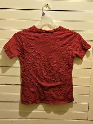 Hard Rock Cafe T-Shirt Mens S Chicago 100% Cotton Maroon Graphic Tee Distressed - Thumbnail 3