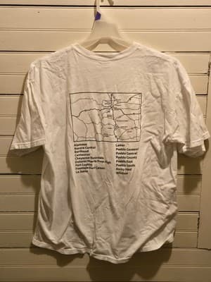 Gildan T-Shirt Mens XL East Invitational Graphic Front Map Back White Cotton - Thumbnail 3